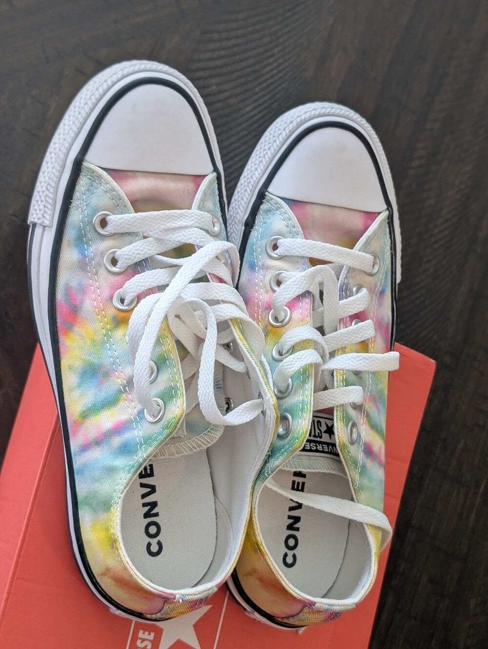 Converse Low Top All Star Multi Color Tie-dye Size 7 Sneakers - Picture 2 of 8